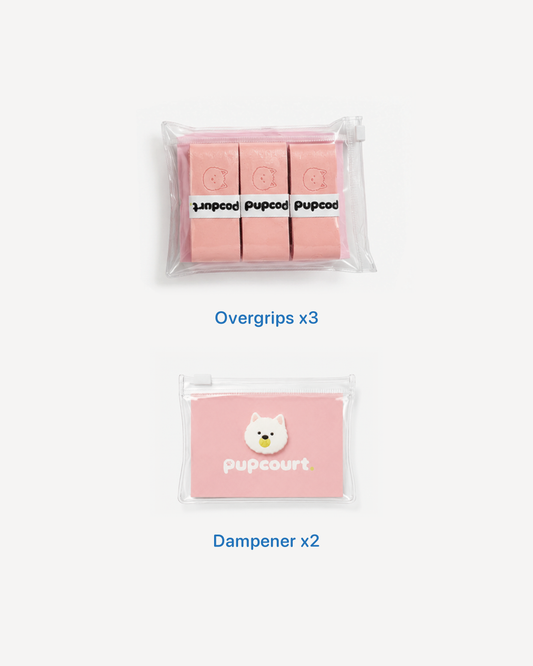 Court Basics, Cavoodle — two dampeners and three overgrips