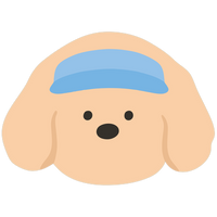 The Pupcourt golden retriever wearing a cap